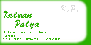 kalman palya business card